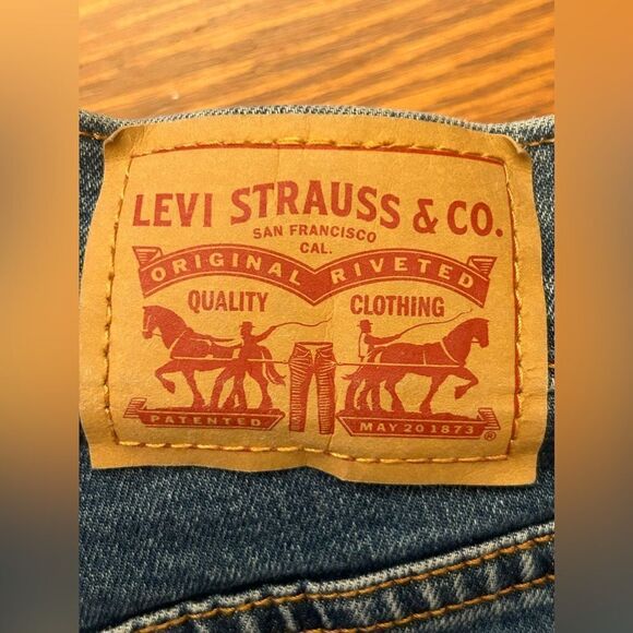 Levis Levi’s Wedgie Skinny Pacific Waves High Rise Button Fly Jeans Size 24 - Picture 6 of 9